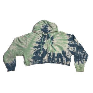 Tie Dye Cropped Zip Up Hoodie